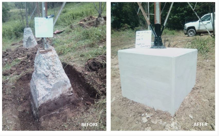 Concrete Foundation Before and After
